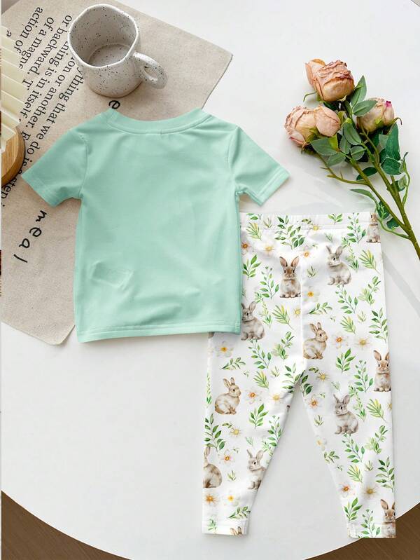 Conjunto de 2 piezas para bebé y niñas pequeñas, franela y pantalones