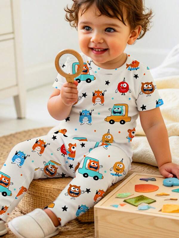 Conjunto de 2 piezas para bebé y niños pequeños, sweater y mono