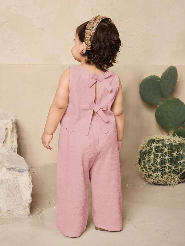 Conjunto de 2 piezas para bebé y niñas pequeñas, blusa y pantalón