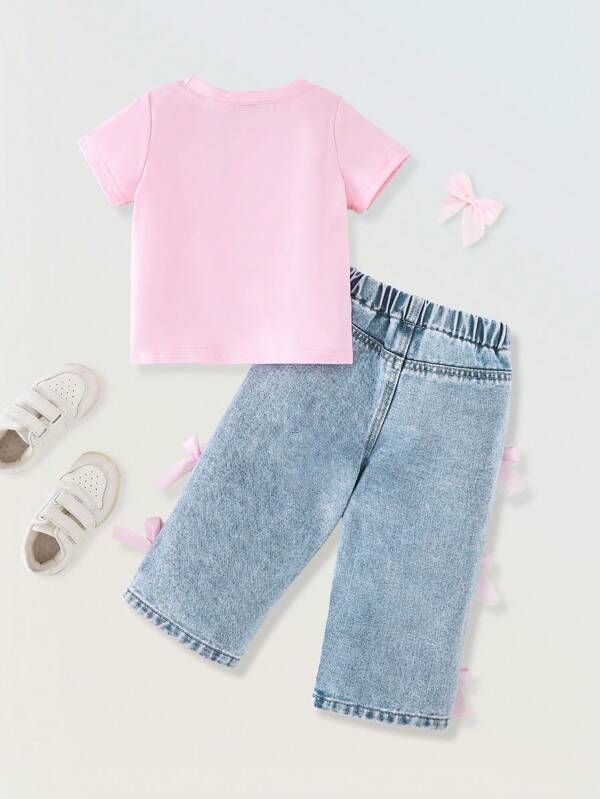 Conjunto de 2 piezas para bebé y niñas pequeñas, franela y pantalón