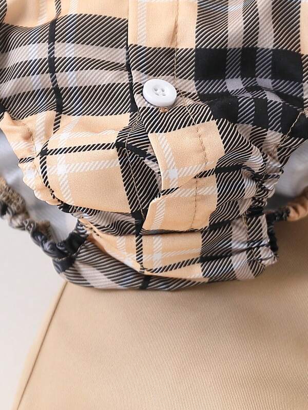 Set de 4 piezas para bebé y niño pequeño, camisa, chaleco, pantalón con tirantes y gorros