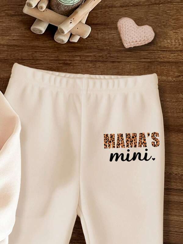 Conjunto de 2 piezas para bebé y niñas pequeñas, sweater y pantalón