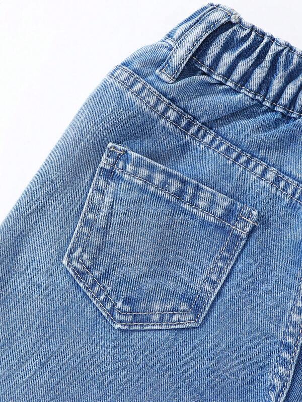 Pantalón jeans anchos para niñas pequeñas