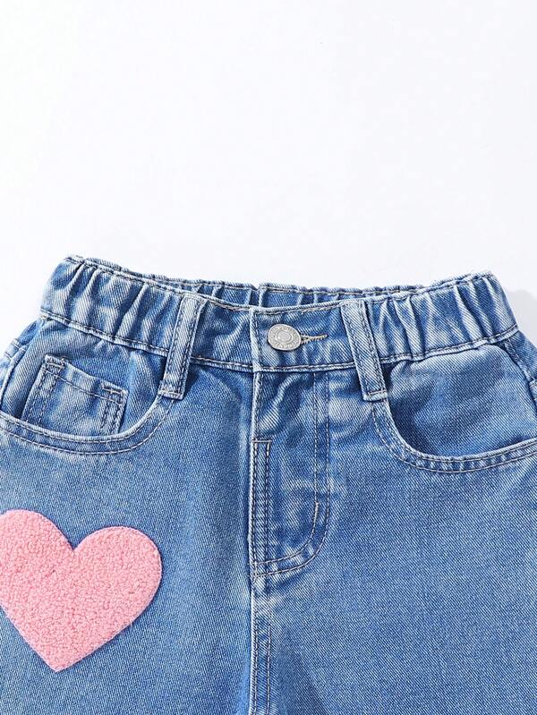 Pantalón jeans anchos para niñas pequeñas