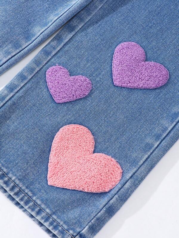 Pantalón jeans anchos para niñas pequeñas