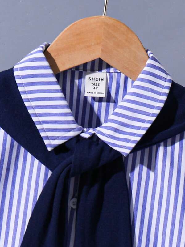 Set de 4 piezas para bebé y niño pequeño, camisa, cinturón, capa y shorts