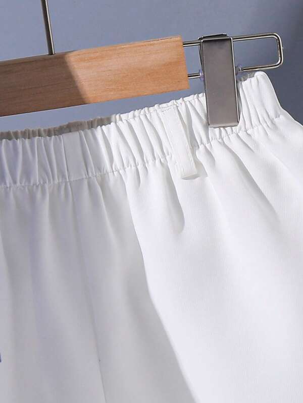 Set de 4 piezas para bebé y niño pequeño, camisa, cinturón, capa y shorts