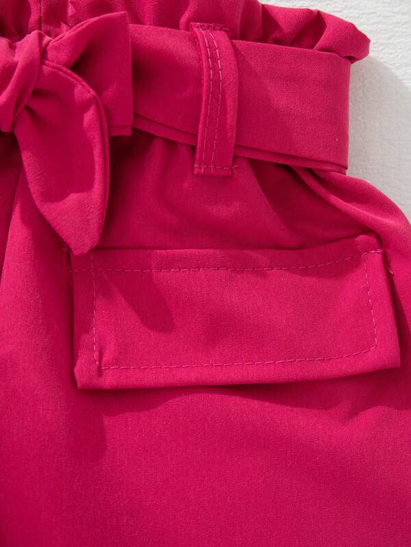 Conjunto de 2 piezas para bebé y niñas pequeñas, blusa y shorts