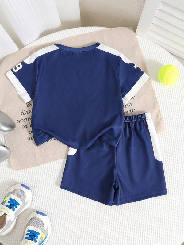 Conjunto de 2 piezas para bebé y niños pequeños, franela y shorts
