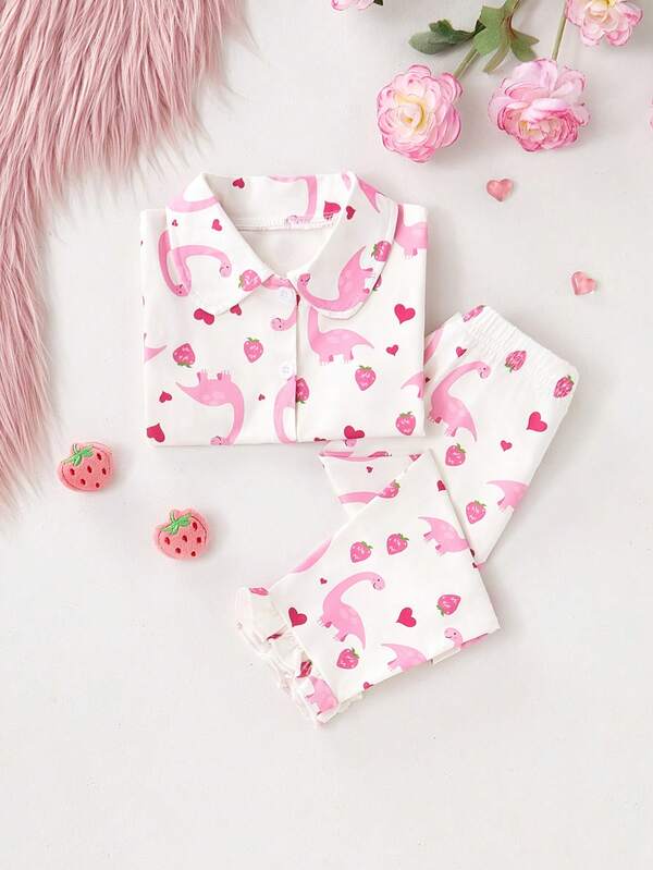 Conjunto de 2 piezas para bebé niña, camisa y mono