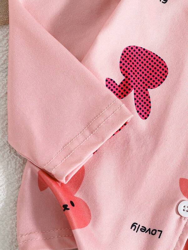 Conjunto de 2 piezas para bebé niña, camisa y mono