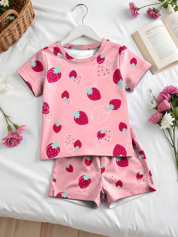 Conjunto de 2 piezas para bebé y niñas pequeñas, franela y shorts