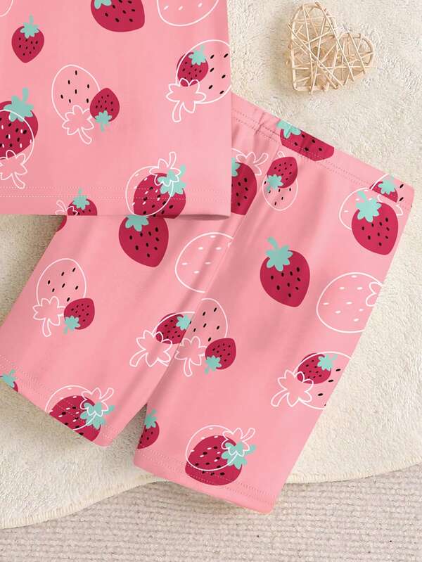 Conjunto de 2 piezas para bebé y niñas pequeñas, franela y shorts