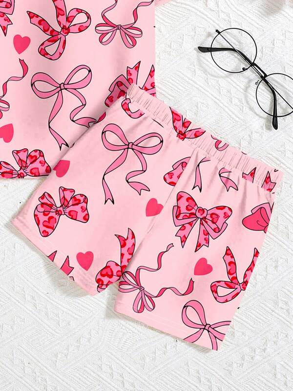 Conjunto de 2 piezas para bebé y niñas pequeñas, short y franela