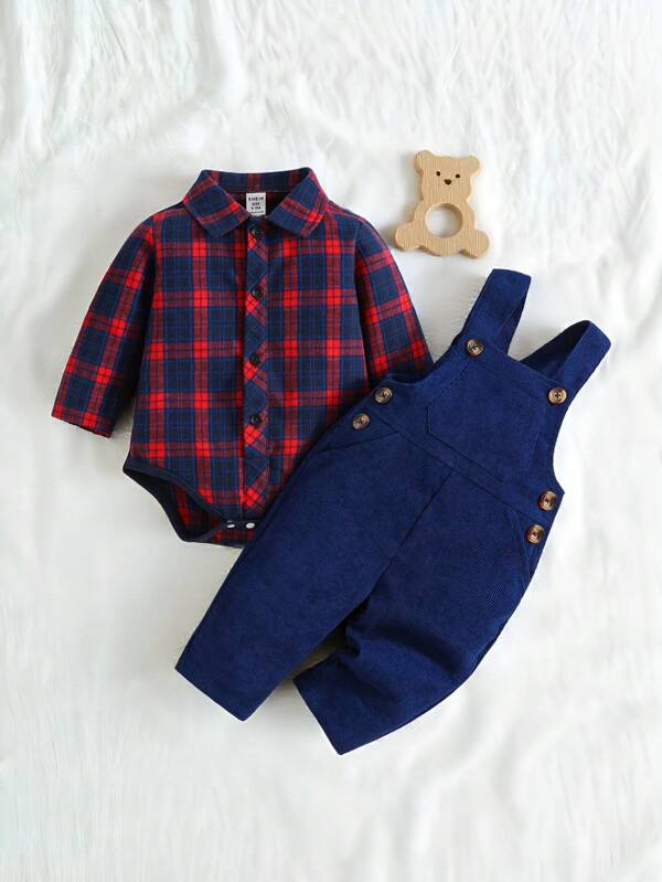 Conjunto de 2 piezas para bebé y niños pequeños, body y braga