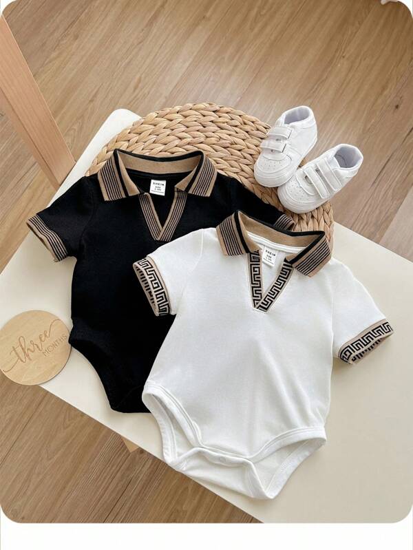 Set de dos bodys cuello V para bebé y niño pequeño