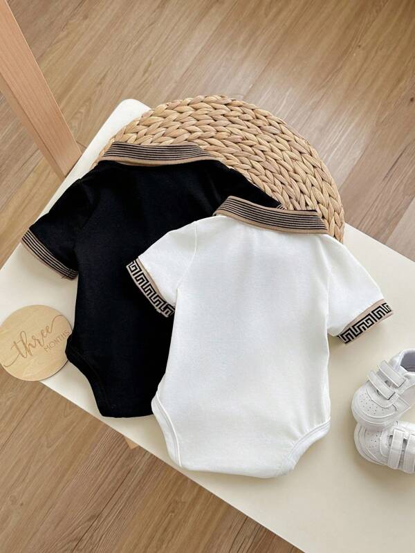 Set de dos bodys cuello V para bebé y niño pequeño
