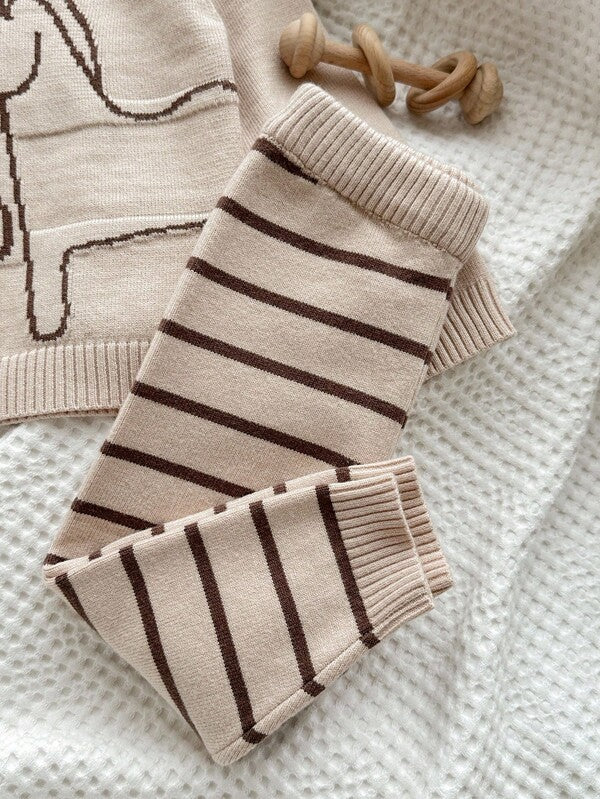 Conjunto de 2 piezas para bebé y niños pequeños, sweater y mono