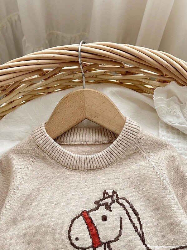 Conjunto de 2 piezas para bebé y niños pequeños, sweater y mono