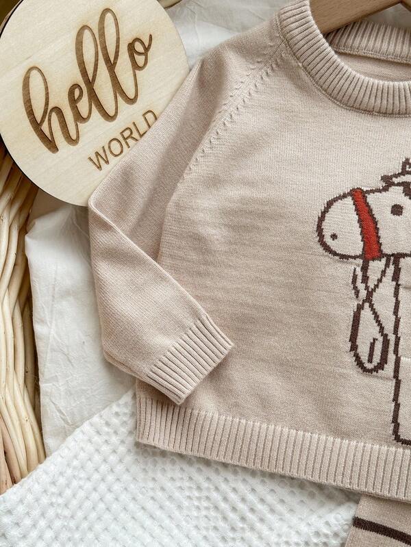Conjunto de 2 piezas para bebé y niños pequeños, sweater y mono