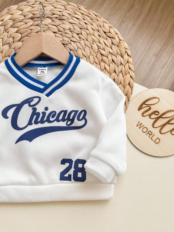 Conjunto de 2 piezas para bebé y niños pequeños, chaqueta y joggers