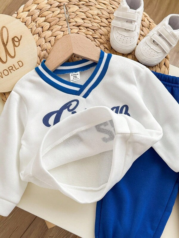 Conjunto de 2 piezas para bebé y niños pequeños, chaqueta y joggers