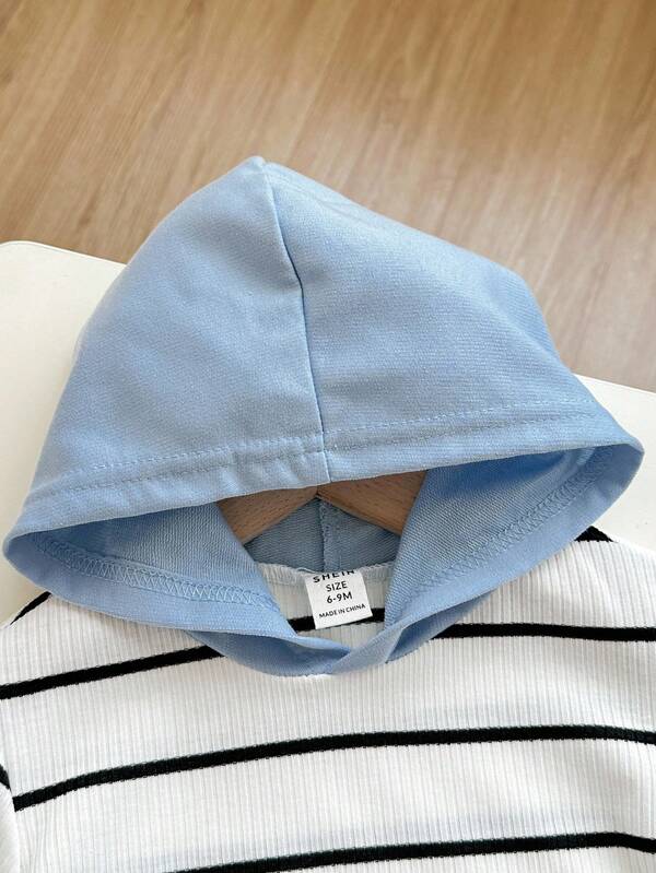 Conjunto de 2 piezas para bebé niños, franela con capucho y joggers