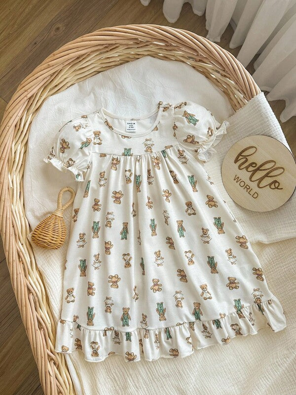 Vestido de osos para bebé niña