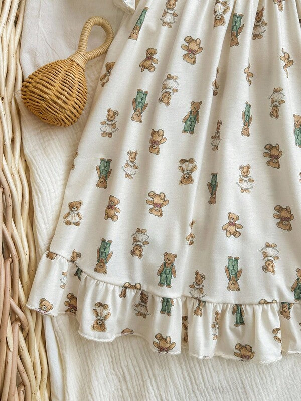 Vestido de osos para bebé niña