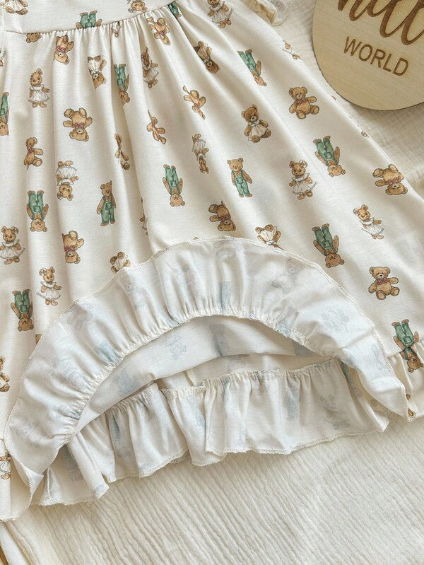 Vestido de osos para bebé niña