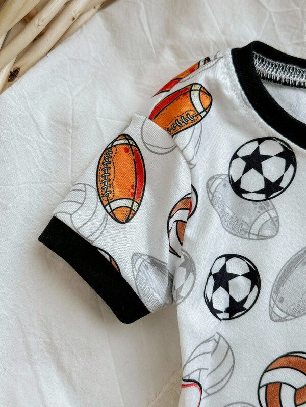 Conjunto de 2 piezas para bebé y niños pequeños, franela y mono