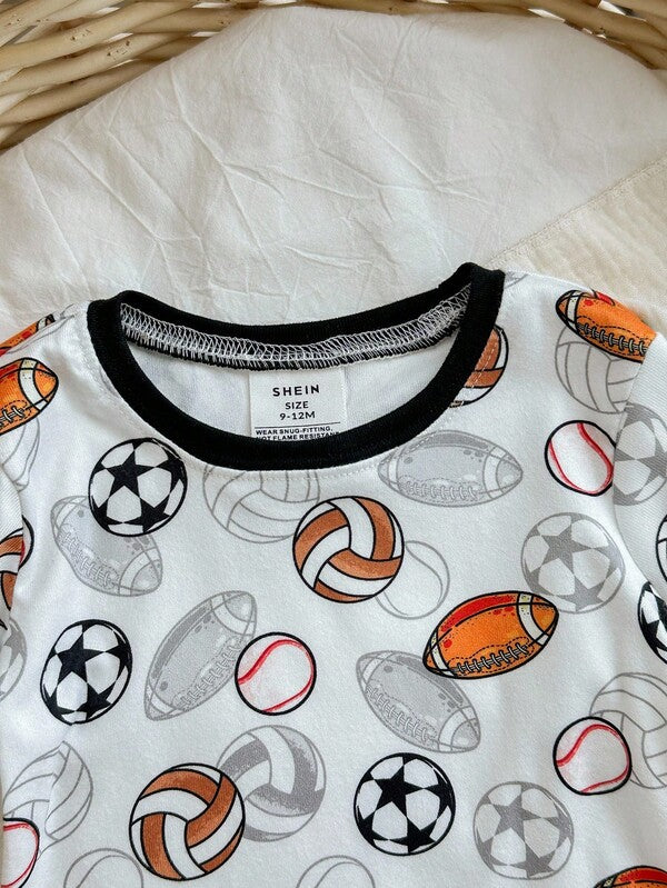 Conjunto de 2 piezas para bebé y niños pequeños, franela y mono