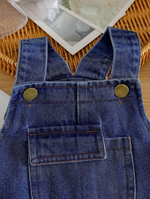 Conjunto de 2 piezas para bebé y niños pequeños, sweater y braga denim