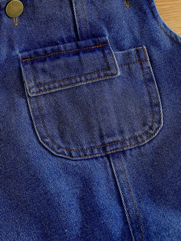 Conjunto de 2 piezas para bebé y niños pequeños, sweater y braga denim