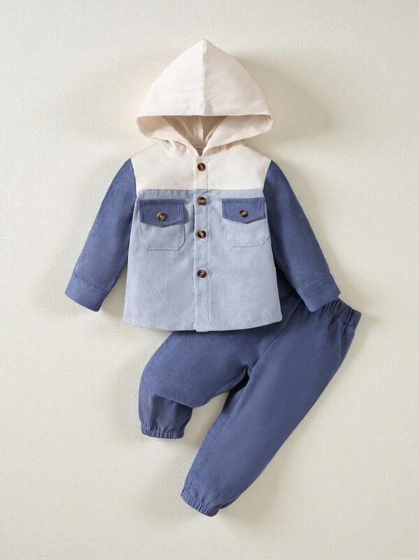 Conjunto de 2 piezas para bebé y niños pequeños, camisa y pantalón