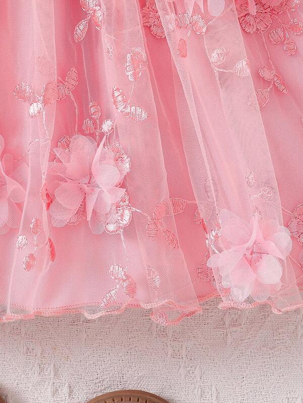 Vestido de malla para niñas pequeñas