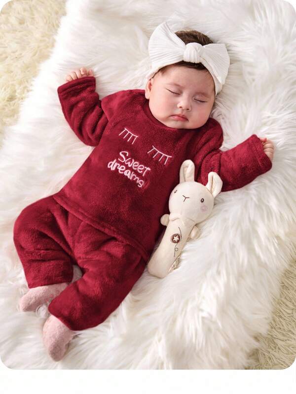 Conjunto de 2 piezas para bebé niña, sweater y joggers