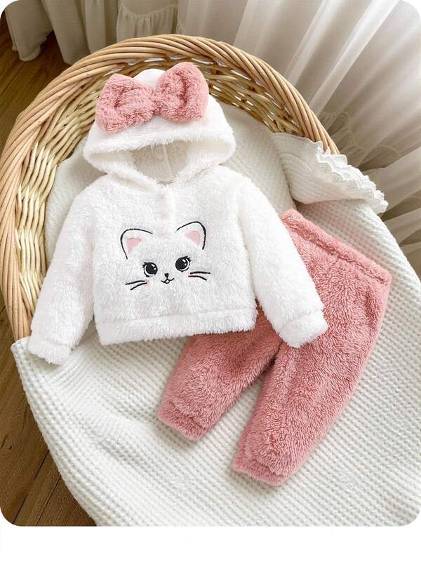 Conjunto de 2 piezas para bebé niña, sweater y joggers