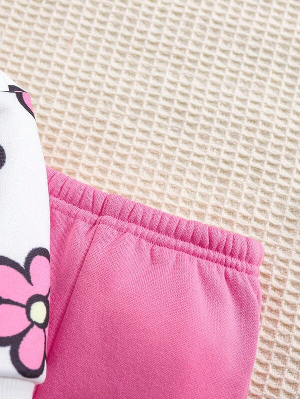 Conjunto de 2 piezas para bebé y niñas pequeñas, sweater y joggers