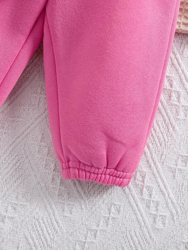 Conjunto de 2 piezas para bebé y niñas pequeñas, sweater y joggers
