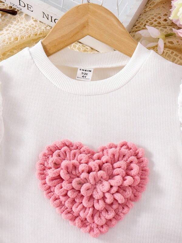Conjunto de 2 piezas para niñas pequeñas, blusa y falda