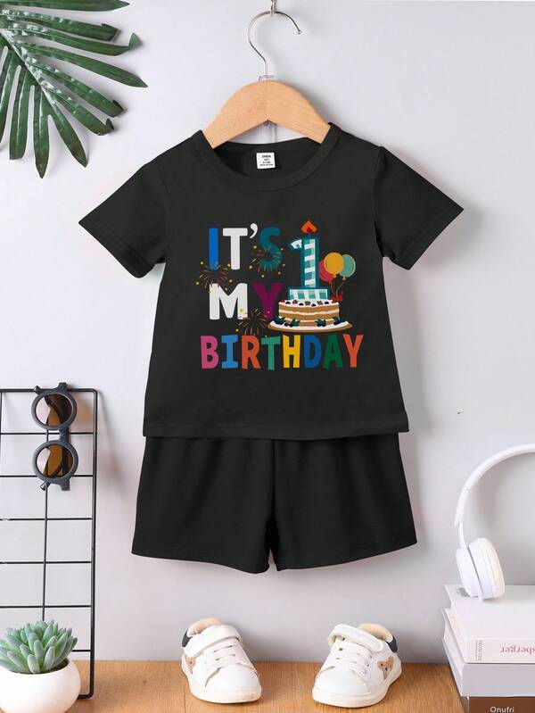 Conjunto de 2 piezas para bebé y niños pequeños, franela y shorts