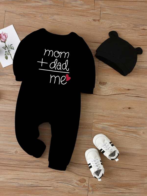 Set de 3 piezas para bebé niño, mameluco y gorro