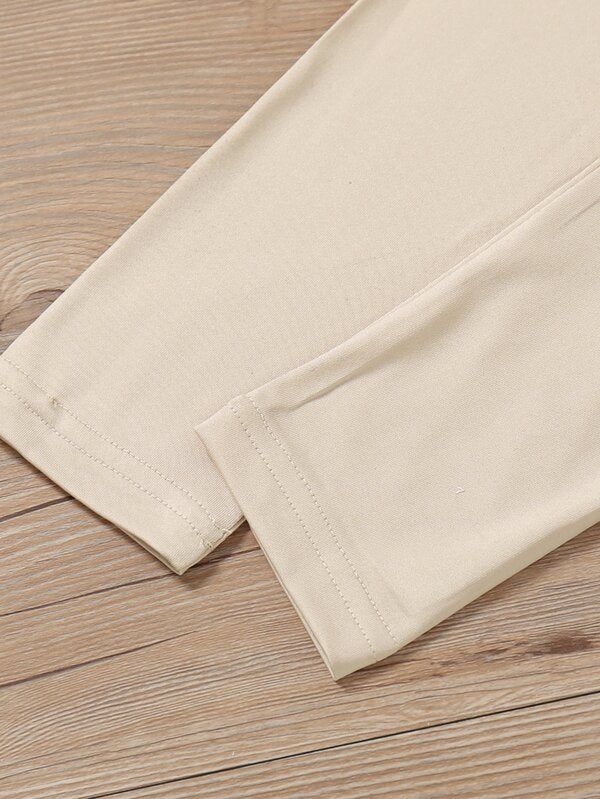 Conjunto de 2 piezas para niñas pequeñas, top y leggins