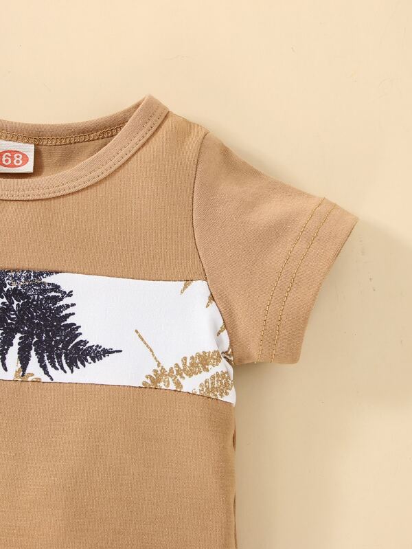 Conjunto de 2 piezas para bebé y niños pequeños, franela y shorts