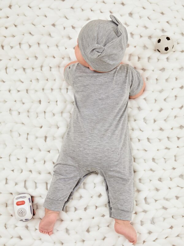 Set de 2 piezas para bebé niño, mameluco y gorro
