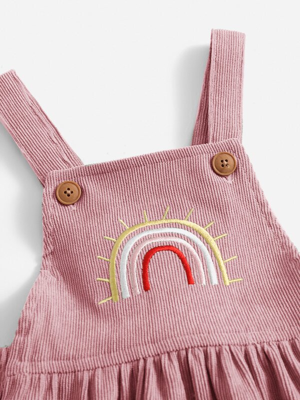 Vestido para bebé niña de pana