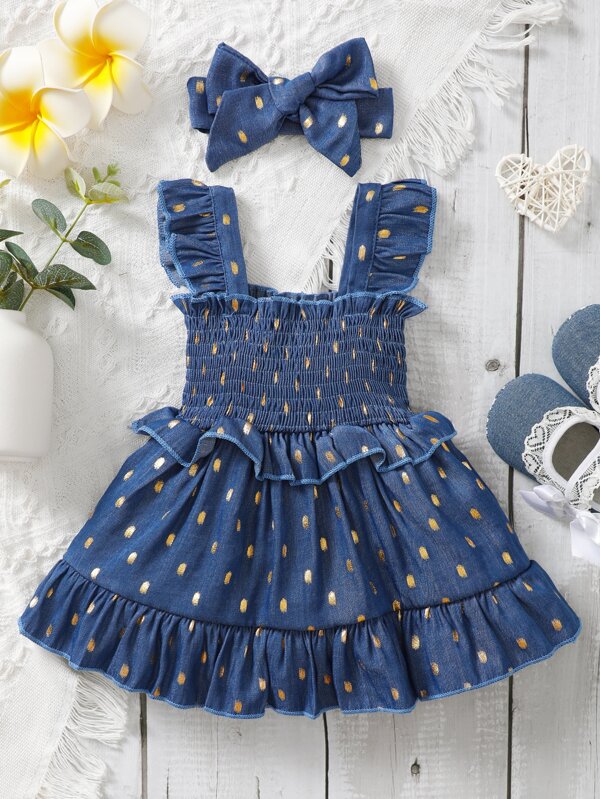Vestido con lazo para bebé niña