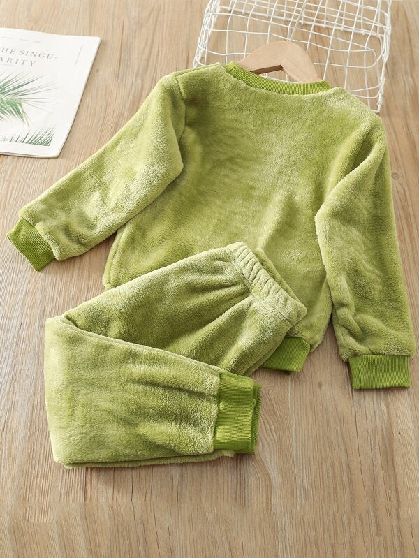 Conjunto de 2 piezas para niños pequeños, sweater y joggers