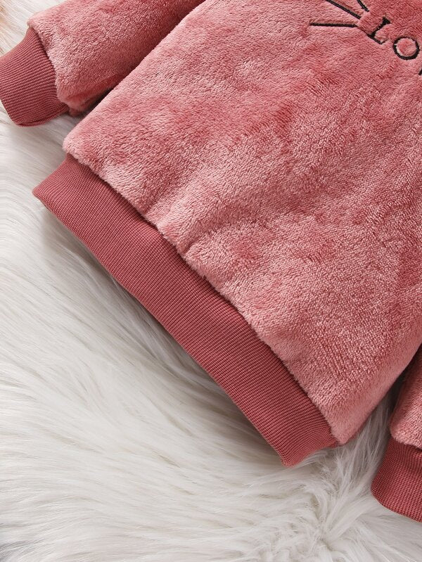 Set de 3 piezas para bebé y niñas pequeñas, sweater, joggers y bolsa